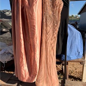 Rose Gold Elegant dress Corset back